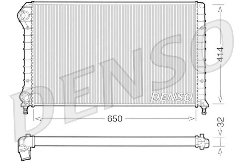 DENSO DRM09062 Kühler FIAT DOBLO Cargo (223) 1.9 JTD (223ZXE1A) (2001 - )