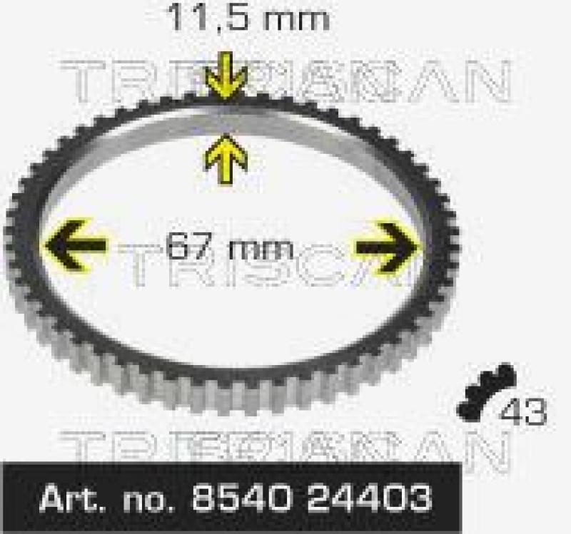 TRISCAN 8540 24403 Abs-Sensorring für Opel