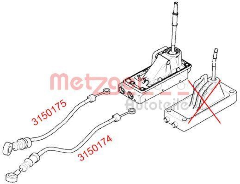 METZGER 3150174 Seilzug, Schaltgetriebe für MINI