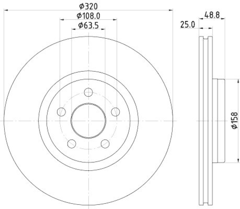 HELLA 8DD 355 133-561 Bremsscheibe