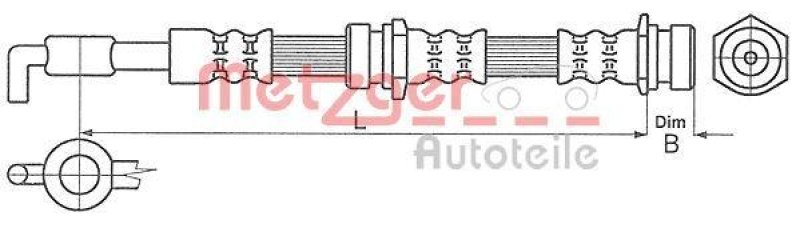 METZGER 4114057 Bremsschlauch f&uuml;r MAZDA HA links/rechts