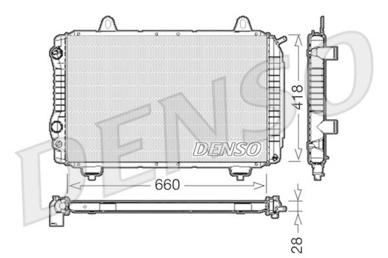 DENSO DRM09071 Kühler FIAT DUCATO Platform/Chassis (290) 2.5 TD (1990 - 1994)