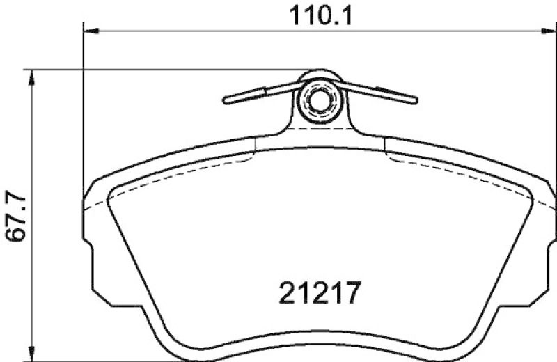 HELLA 8DB 355 017-921 Bremsbelagsatz, Scheibenbremsbelag für VOLVO