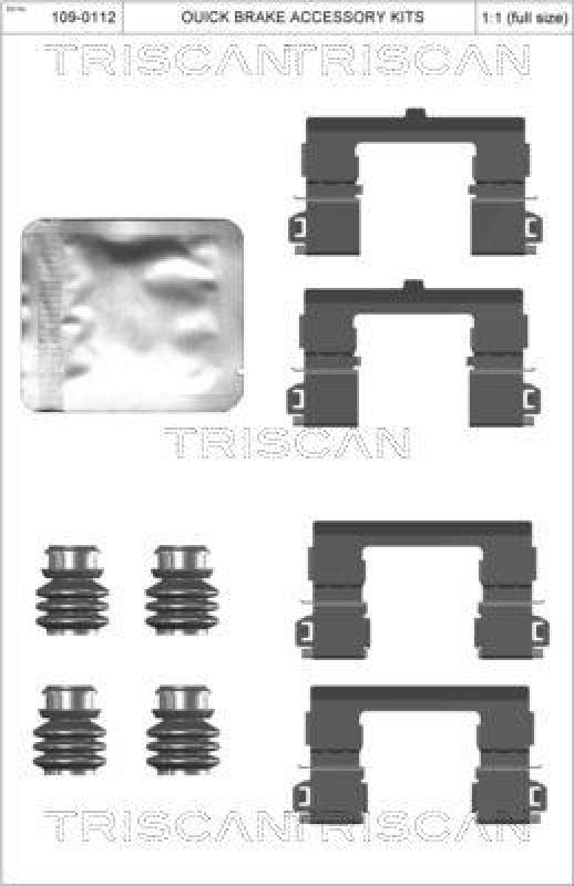 TRISCAN 8105 241628 Montagesatz, Scheibenbremsbelag für Opel, Vauxhall