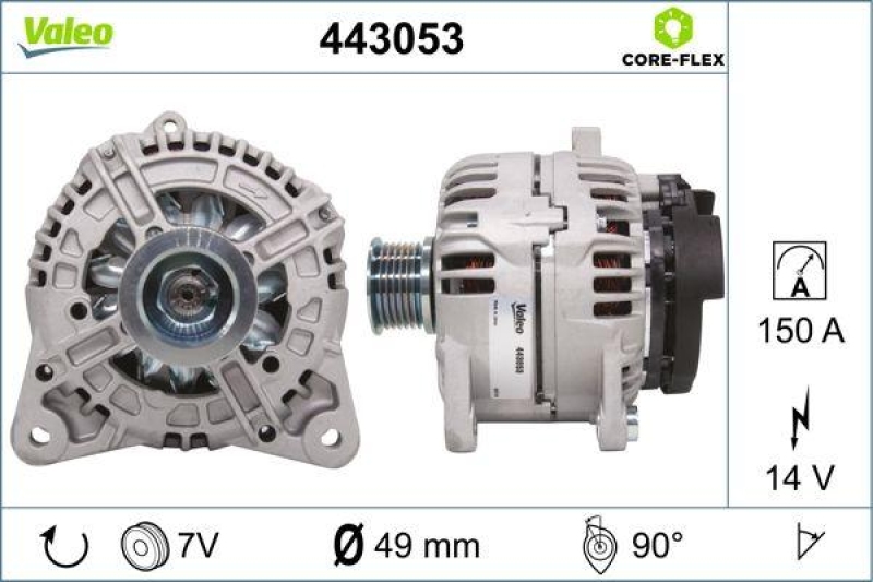 VALEO 443053 Generator-CORE-FLEX