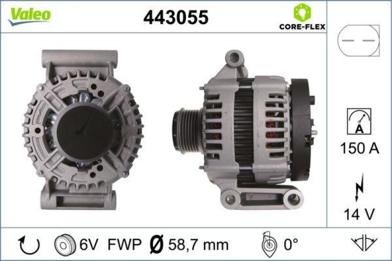 VALEO 443055 Generator - CORE-FLEX - PSA