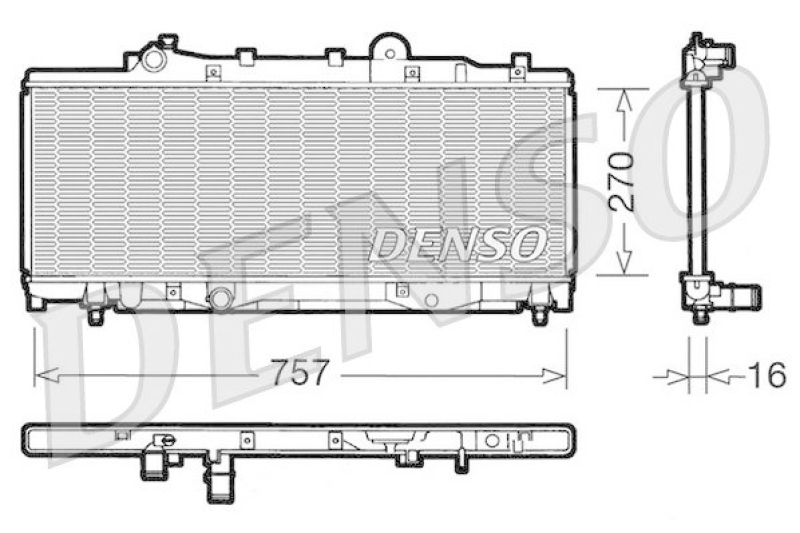 DENSO DRM09092 Kühler FIAT PUNTO (176) 55 1.1 (1993 - 1999)