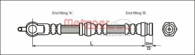 METZGER 4114064 Bremsschlauch f&uuml;r MAZDA VA links/rechts