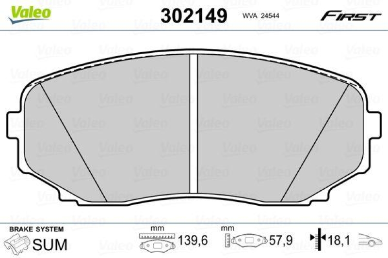 VALEO 302149 SBB-Satz FIRST