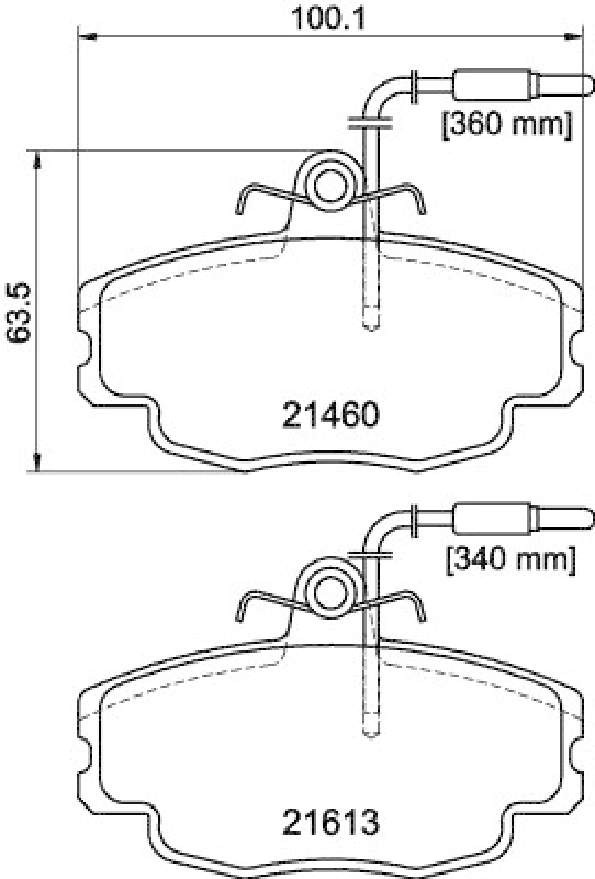 HELLA 8DB 355 017-981 Bremsbelagsatz Scheibenbremse