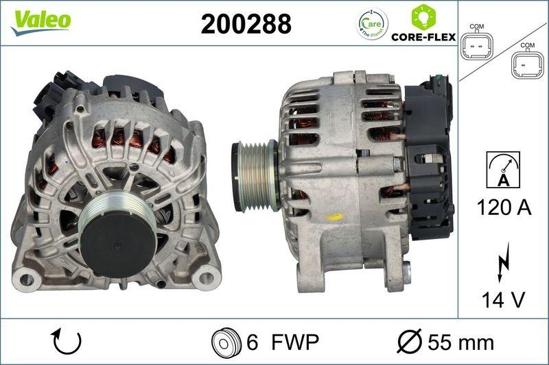 VALEO 200288 Generator - CORE-FLEX - PEUGEOT 208