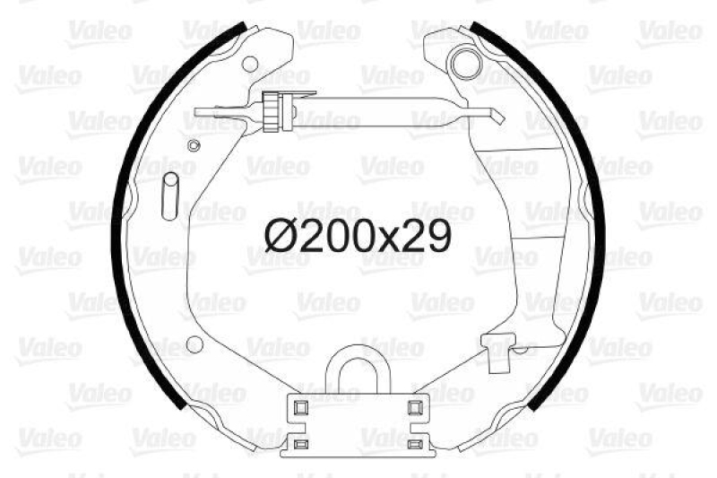 VALEO 554862 Bremsbacken-Satz-KIT