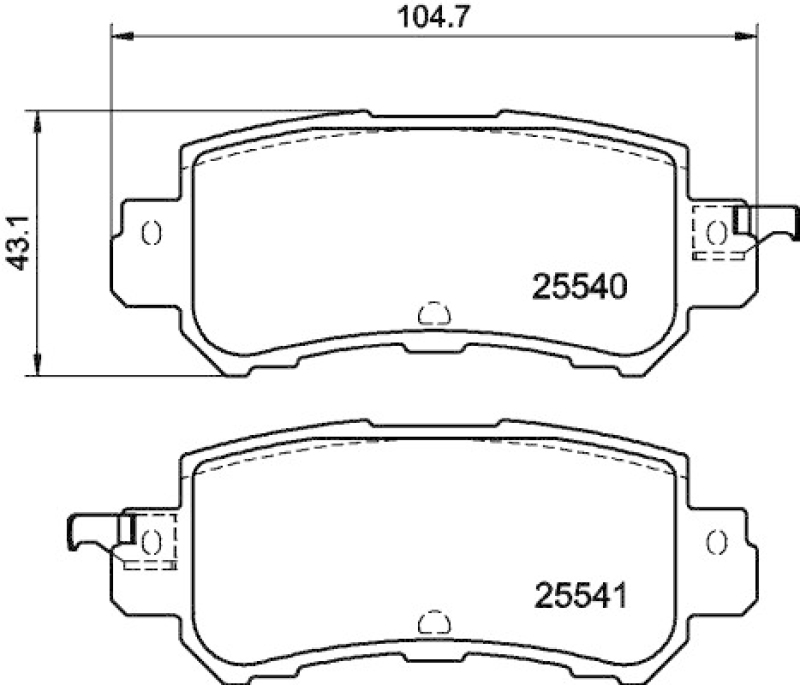 HELLA 8DB 355 020-151 Bremsbelagsatz Scheibenbremse