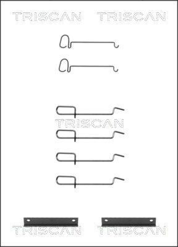 TRISCAN 8105 251527 Montagesatz, Scheibenbremsbelag für Renault