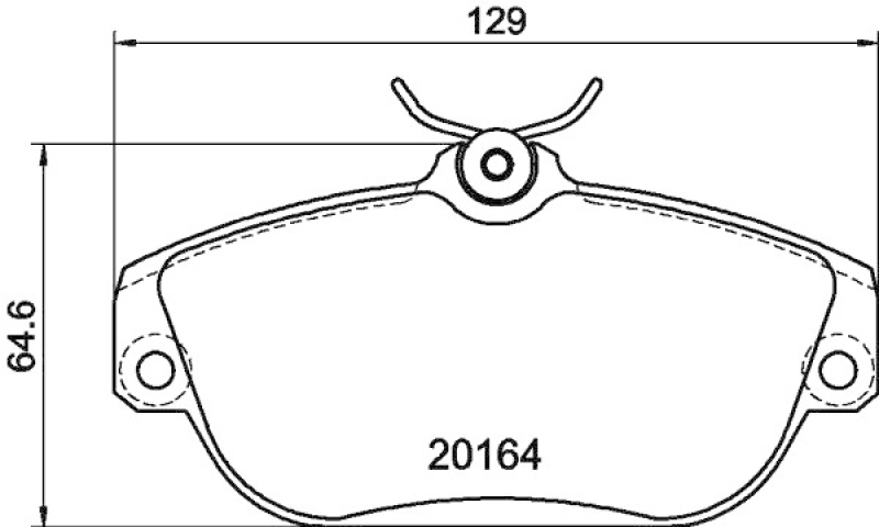 HELLA 8DB 355 018-001 Bremsbelagsatz, Scheibenbremsbelag für VOLVO