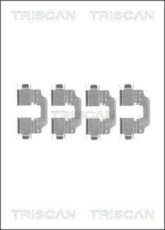 TRISCAN 8105 251602 Montagesatz, Scheibenbremsbelag für Renault