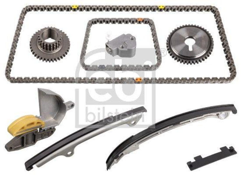 FEBI BILSTEIN 109056 Steuerkettensatz für Nockenwelle, mit Gleitschienen und Kettenspanner für NISSAN