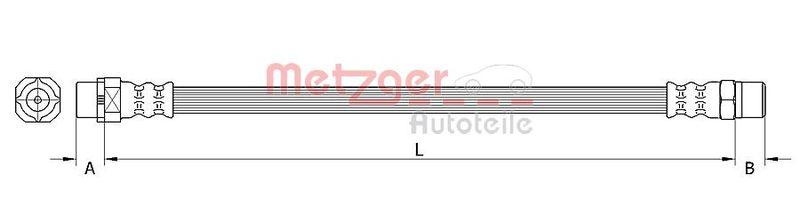 METZGER 4114081 Bremsschlauch für BMW HA links/rechts