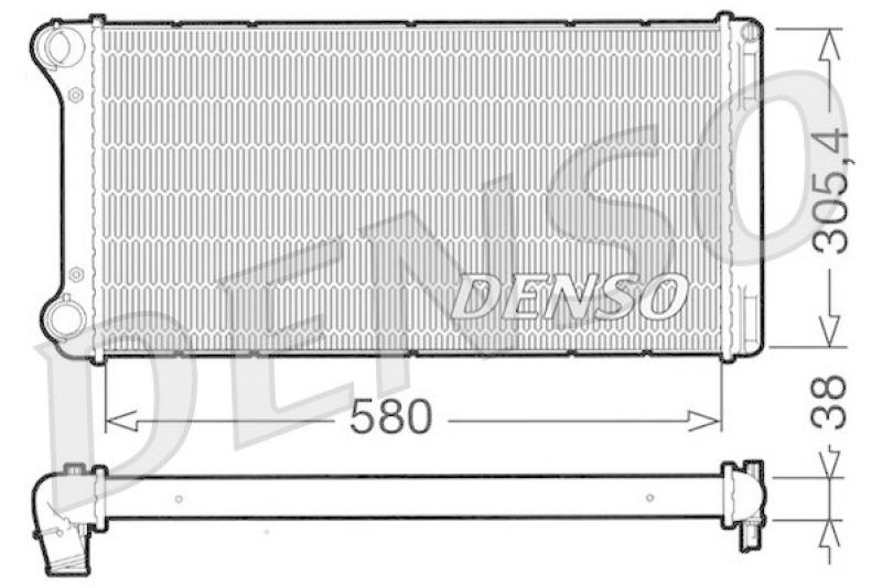 DENSO DRM09103 Kühler FIAT PUNTO (188) 1.9 JTD 80 (188.237, .257, .337, .357) (1999 - )