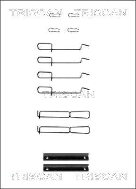 TRISCAN 8105 251594 Montagesatz, Scheibenbremsbelag für Renault