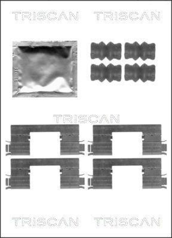 TRISCAN 8105 251603 Montagesatz, Scheibenbremsbelag für Renault