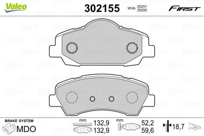 VALEO 302155 SBB-Satz FIRST