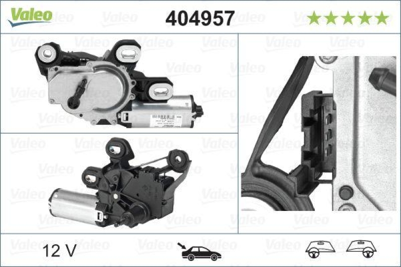 VALEO 404957 Wischermotor Heck