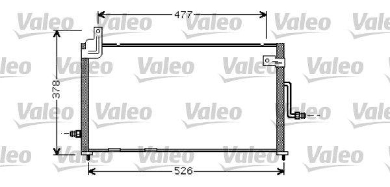 VALEO 818060 Kondensator DAEWOO Matiz (2000>), Mati