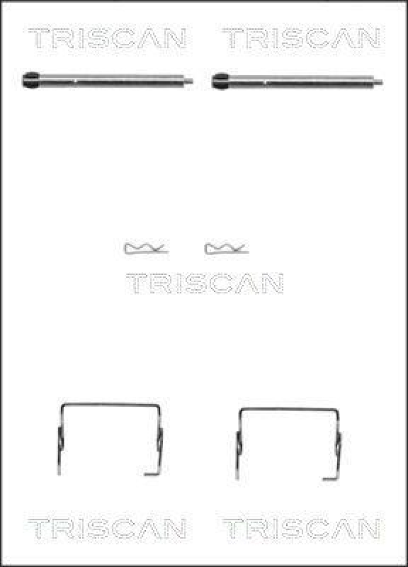 TRISCAN 8105 251595 Montagesatz, Scheibenbremsbelag für Renault