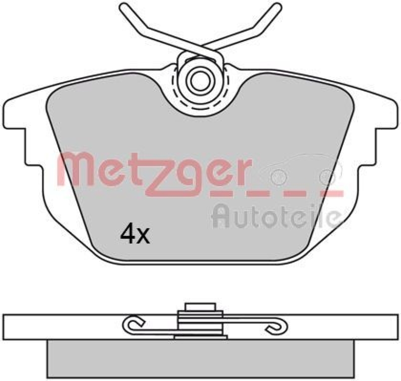 METZGER 1170497 Bremsbelagsatz, Scheibenbremse WVA 23 177