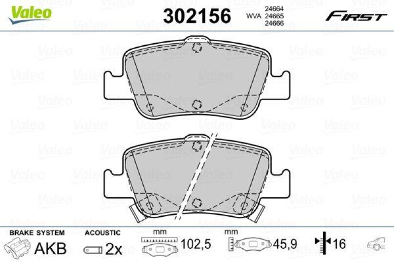 VALEO 302156 SBB-Satz FIRST