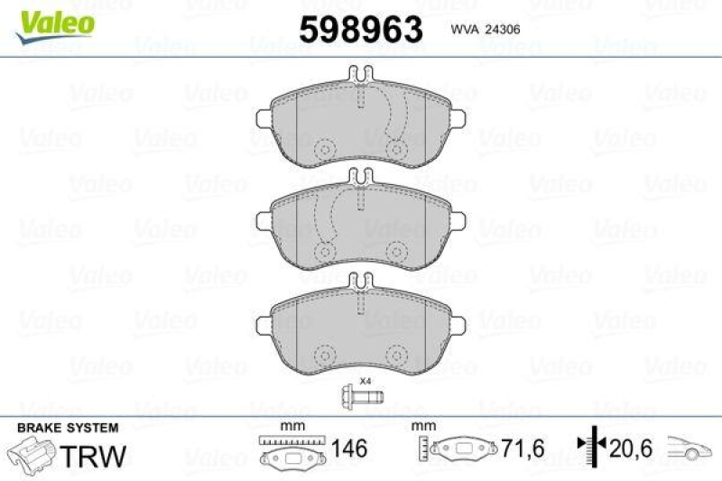 VALEO 598963 SBB-Satz PREMIUM