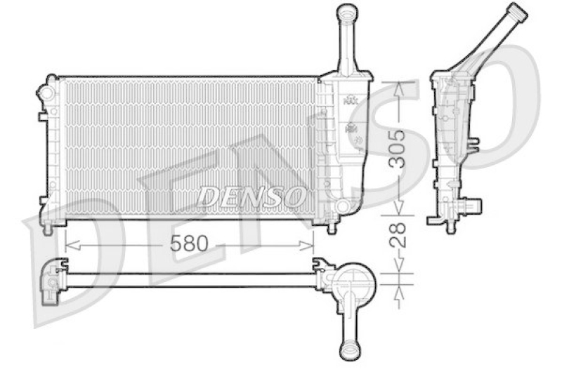 DENSO DRM09106 Kühler FIAT IDEA 1.4 16V (2004 - )