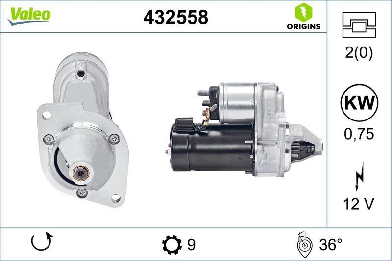 VALEO 432558 Starter Neu - ORIGINS