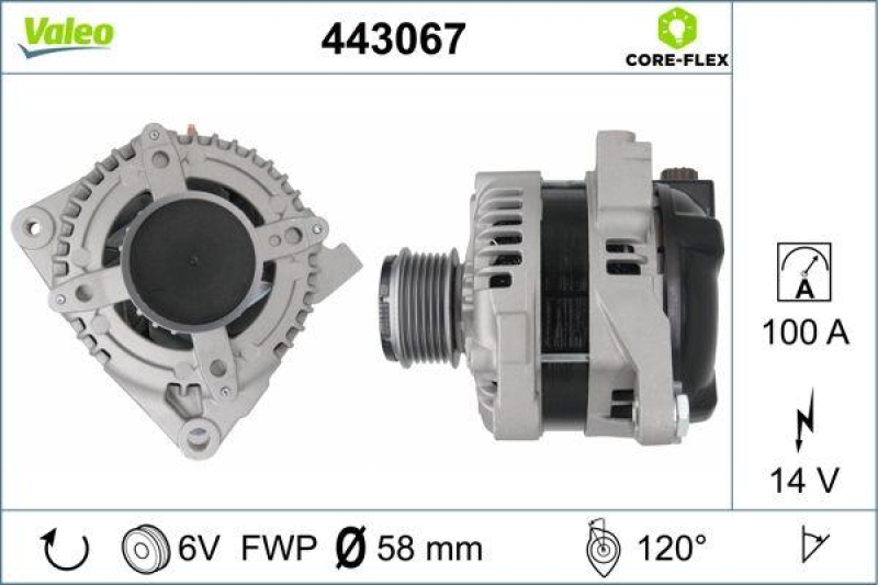 VALEO 443067 Generator - CORE-FLEX - Yaris, Auri