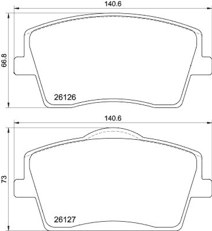 HELLA 8DB 355 039-001 Scheibenbremsbelagsatz