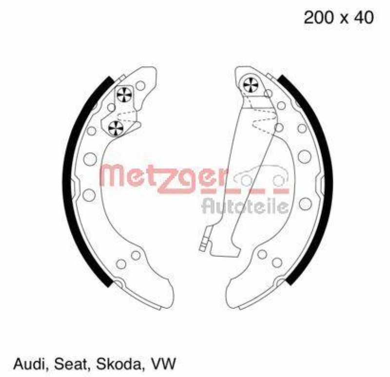 METZGER Bremsbackensatz GREENPARTS