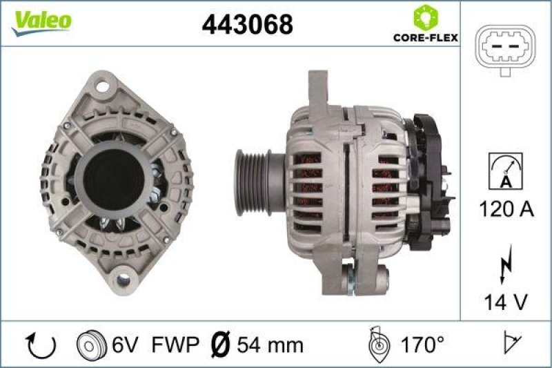 VALEO 443068 Generator-CORE-FLEX