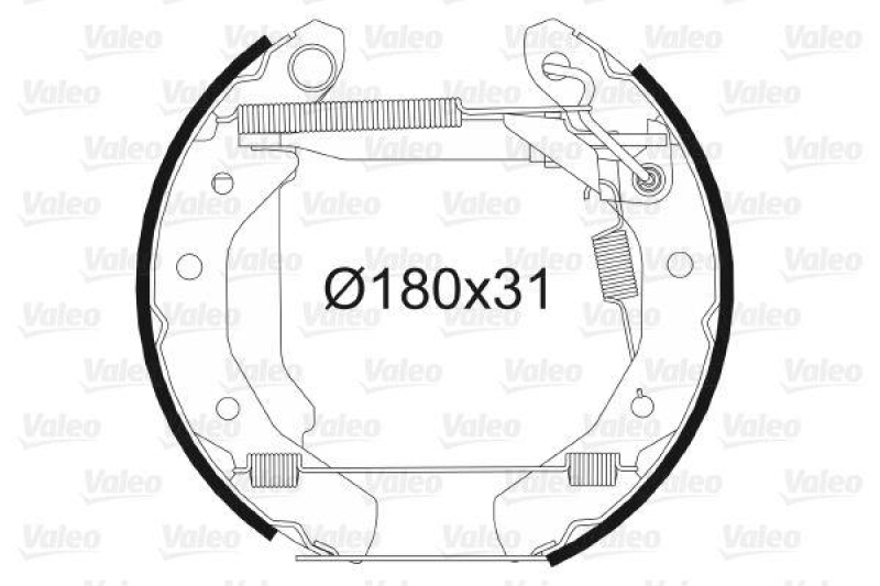 VALEO 554870 Bremsbacken-Satz-KIT