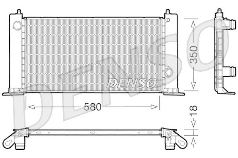 DENSO DRM09121 Kühler FIAT STILO (192) 1.6 16V (192_XB1A) (2001 - 2006)