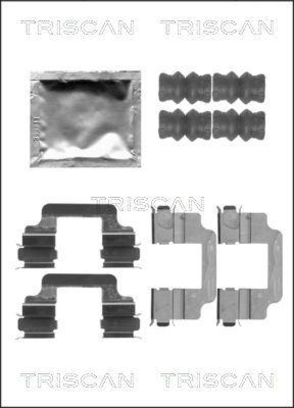 TRISCAN 8105 271607 Montagesatz, Scheibenbremsbelag für Volvo