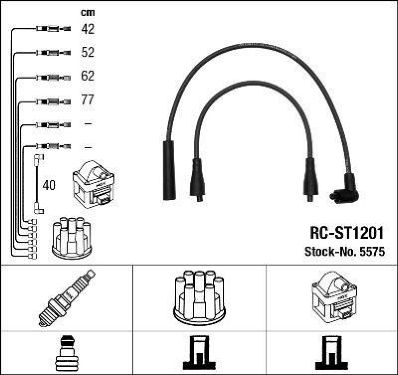 NGK 5575 Zündleitungssatz RC-ST1201 |Zündkabel