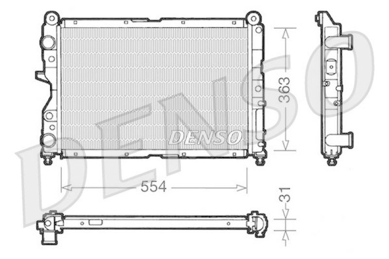 DENSO DRM09132 Kühler FIAT COUPE (FA/175) 2.0 16V (1993 - 1996)