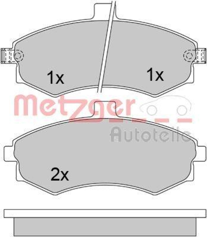 METZGER 1170506 Bremsbelagsatz, Scheibenbremse WVA 24 032