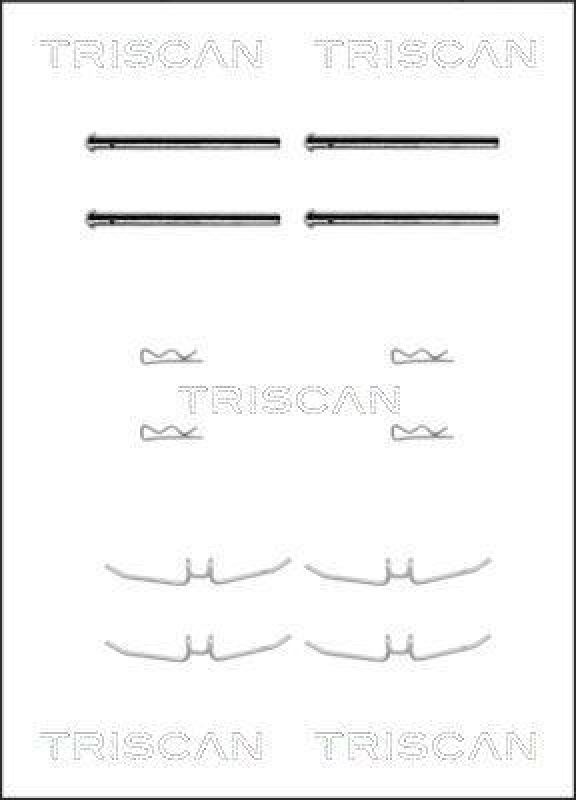 TRISCAN 8105 271192 Montagesatz, Scheibenbremsbelag für Volvo (Girling-System)