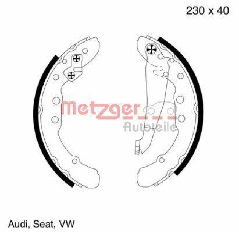 METZGER Bremsbackensatz