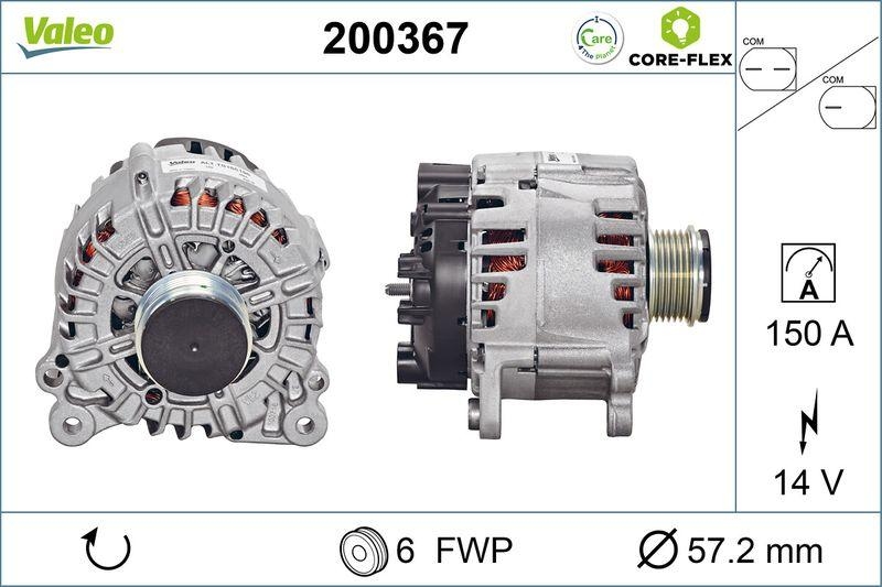 VALEO 200367 Generator - CORE-FLEX - VW