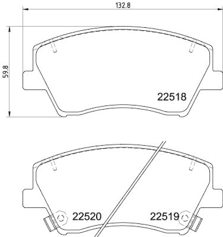 HELLA 8DB 355 039-041 Scheibenbremsbelagsatz