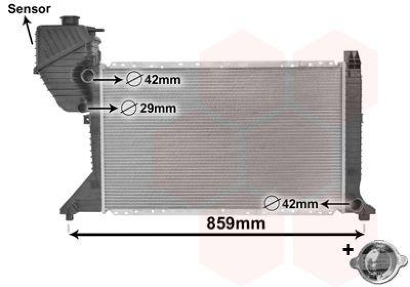 VAN WEZEL 30002300 Motorkühler