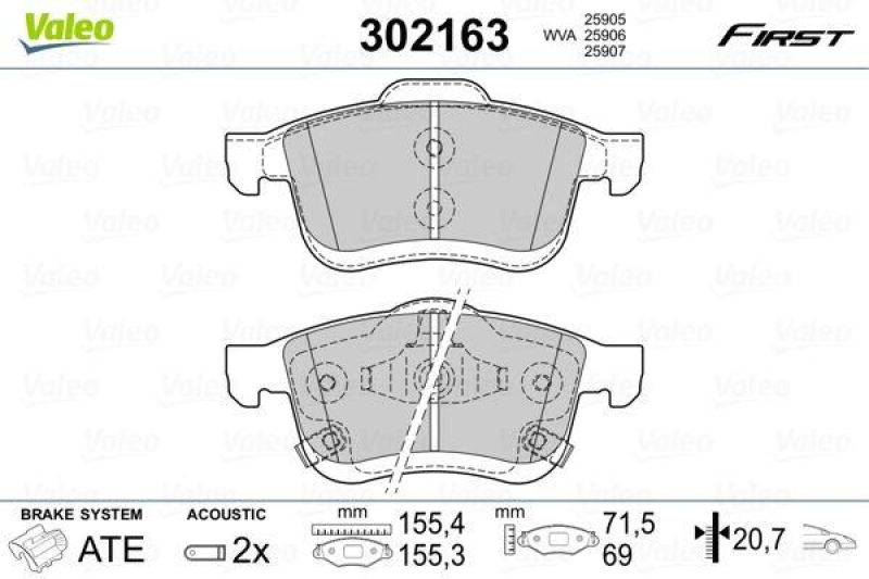 VALEO 302163 SBB-Satz FIRST